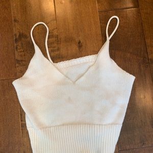 BRANDY WHITE CROPPED TANK